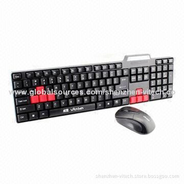 Wireless Computer Combo Set/Cordless Keyboard and Mouse, Ideal for Girls, FCC and RoHS Marks